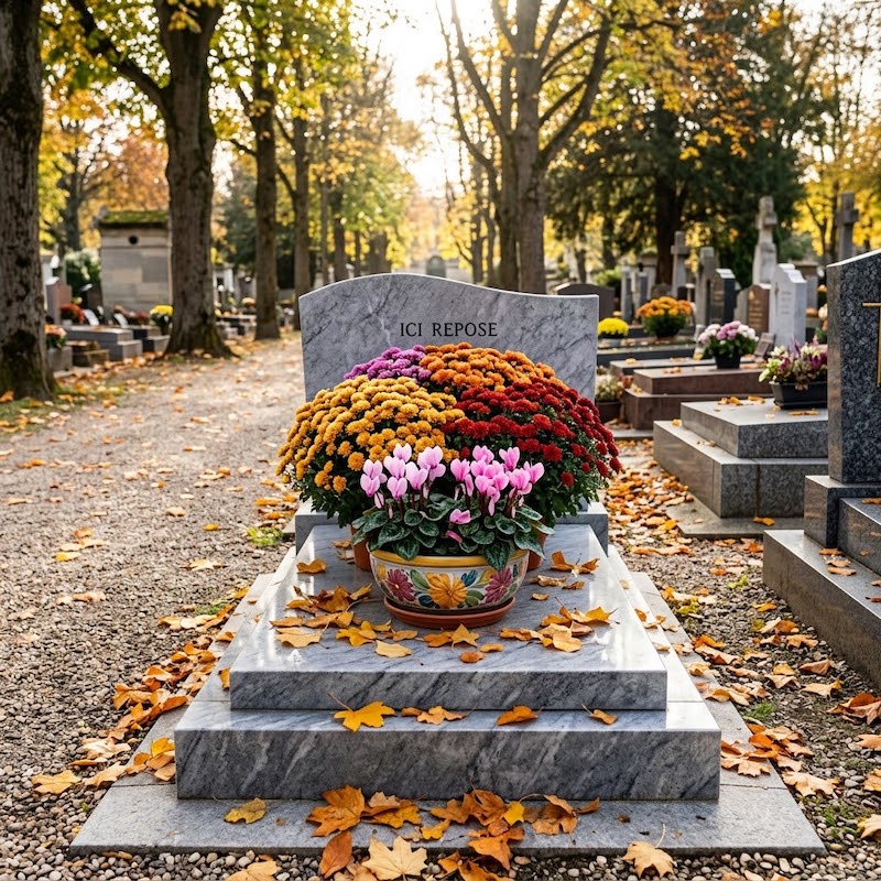 Fleurir une tombe pour la Toussaint : Quelles plantes résistent au froid ?